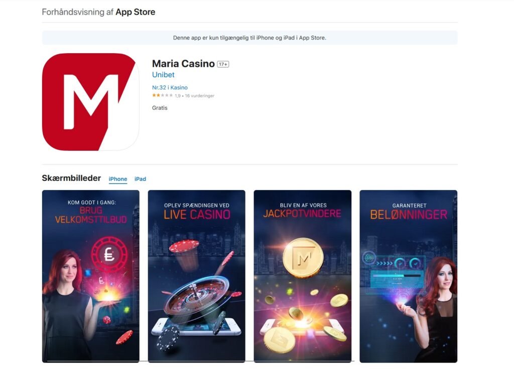 Maria Casino App - En komplett guide till funktioner och fördelar